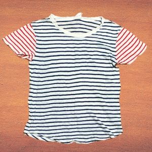 GAP Red White and Blue Slub Tshirt- Medium